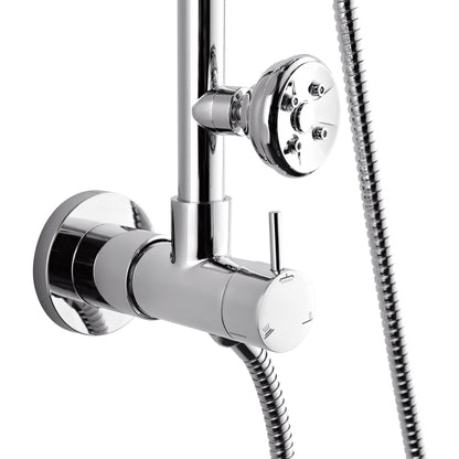 Forno Acqua AcquaSPA Retrofit Shower, Overhead Rainfall Shower, Handheld Shower Head, Body Jets, 6 Way Diverter, Polished Stainless Steel Finish, 2.5 GPM Flow Rate