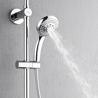 Forno Acqua AcquaSPA Retrofit Shower, Overhead Rainfall, 8 Inch Shower Head, Handheld Shower Head, Body Jets, 6 Way Diverter, Polished Stainless Steel Finish, 1.8 GPM Flow Rate