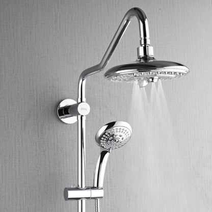 Forno Acqua AcquaSPA Retrofit Shower, Overhead Rainfall, 8 Inch Shower Head, Handheld Shower Head, Body Jets, 6 Way Diverter, Polished Stainless Steel Finish, 1.8 GPM Flow Rate