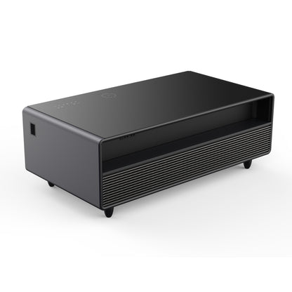 Forno Evoluto Tavolo 51-Inch Black Smart Coffee Table – Dual Refrigerator Drawers, Bluetooth 5.0 Audio, Wireless Charging & RGB Ambient Light