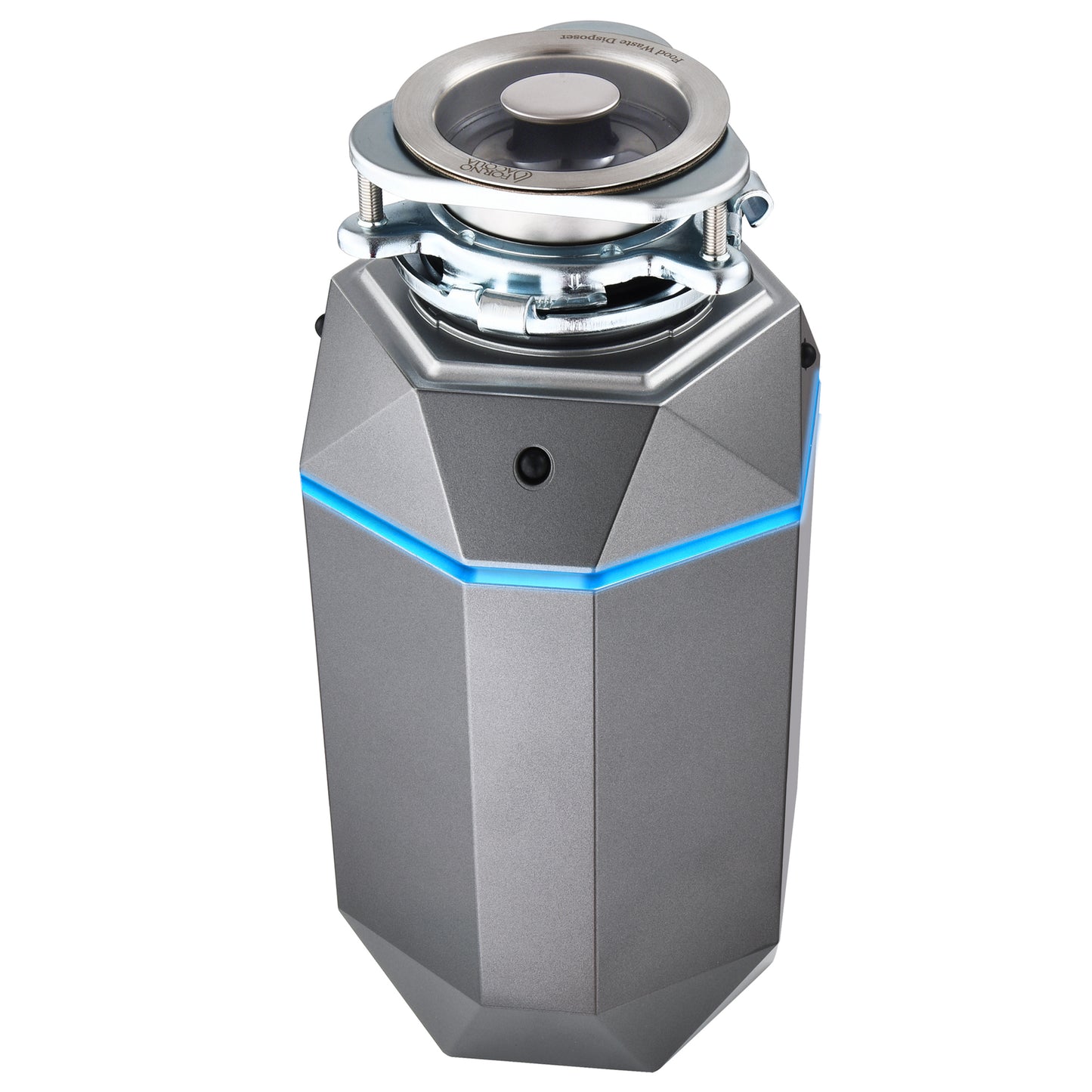 FORNO ACQUA BrightDIAMOND Black Onyx 3/4HP Super Quiet Garbage Disposal Corded with Motion Sensor Cabinet Light & Pre-Wired Air Switch