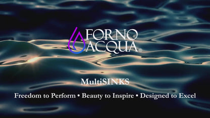 FORNO ACQUA MultiSINK kit with Integrated Waterfall Rinsing and Glass Washing Station.  Includes Chef Faucet and Accessories.